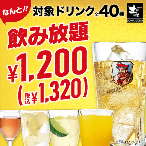 【単品飲み放題】生ビール付！2時間飲み放題1320円！！