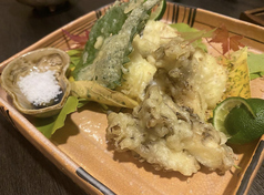 阿波旬野菜天ぷら三種盛り