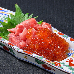 明太子と大トロのたたき いくらのせ