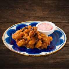 タコの唐揚げ 紅生姜かつおマヨネーズ