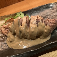 烏賊つみれの烏賊包み　肝ソース