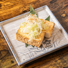 ネギ盛り焼き厚揚げ