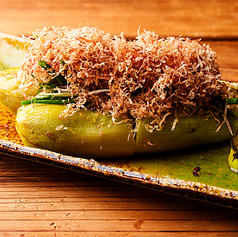 翡翠ナスの出汁醤油焼き