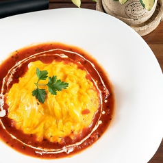 バジルが効いた自家製トマトオムライス