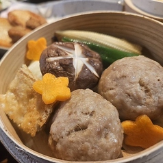 手作りつくねの蒸篭蒸し/本日の魚の蒸篭蒸し