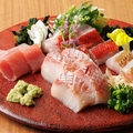 料理メニュー写真&nbsp;旬の御造り４点盛り　(1人前)　