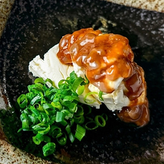 クリームチーズとまぐろ酒盗