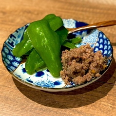 牛たん肉味噌ピーマン