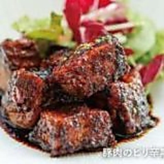 豚肉のピリ辛黒酢炒め