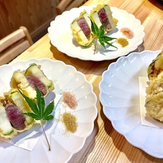 黒毛和牛　ズッキーニ　天麩羅