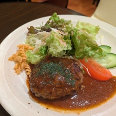 粗挽きハンバーグ定食 ランチタイム ごはん・みそ汁付