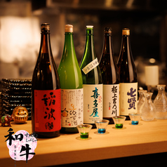 日本全国から選び抜いたこだわりの日本酒を多数ご用意。