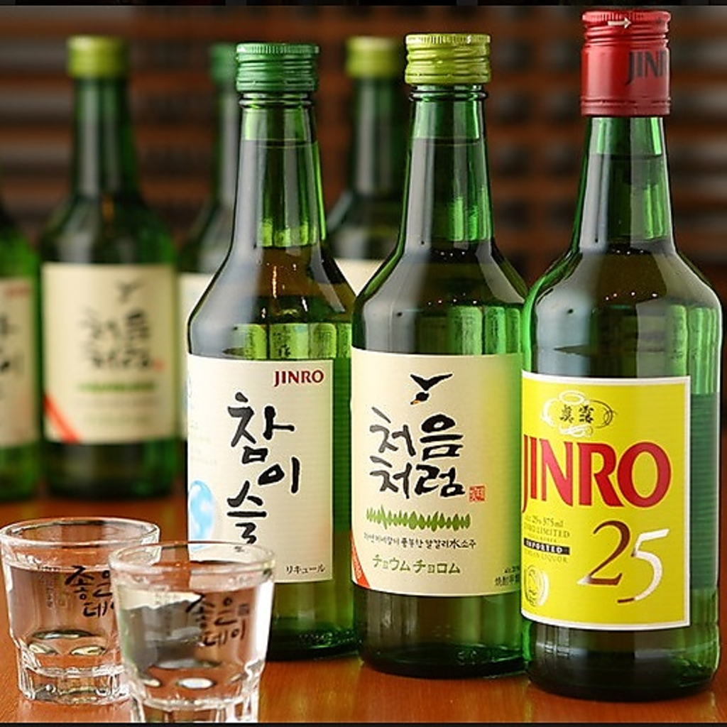 マッコリ・チャミスルなど韓国のお酒・ソフトドリンク多数◎