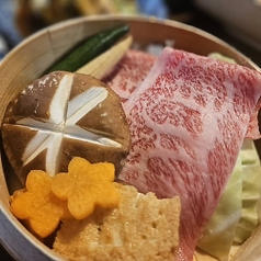 牛しゃぶ蒸篭蒸し/豚しゃぶ蒸篭蒸し