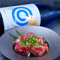 和牛ヘレ肉角切りニンニク塩和え