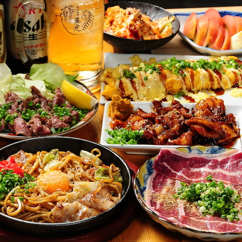 鉄板焼きの香ばしさを楽しめる居酒屋。飲み会や宴会、少人数にも対応。