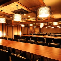 成田で最大80名様の大人数宴会が楽しめる完全個室完備。