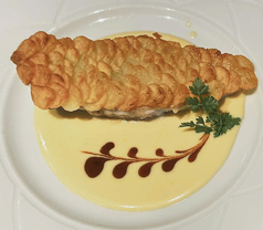 白身魚のポワレ　オレンジとローズマリーのソース