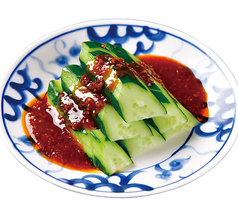 キュウリのガーリックソース