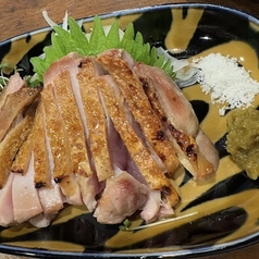 【おすすめ】親鶏あぶりモモ刺し