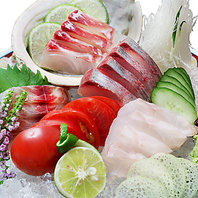 天然鮮魚へのこだわりが盛りだくさん。