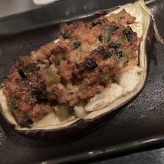 米茄子のゴーヤ味噌チーズ焼き