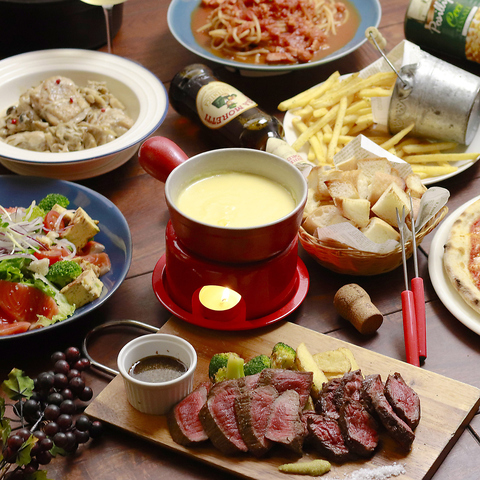 ◆肉ステーキ盛り合わせ★贅沢すぎる大満足「桜咲くコース」♪１２０分間飲み放題付！