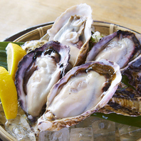 鮮度の高い生牡蠣とこだわりの牡蠣料理の数々！