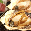 料理メニュー写真 〈北海道〉天然ホタテ殻焼き　1枚
