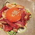 料理メニュー写真 河内鴨ロースのユッケ