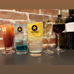 飲み放題で心ゆくまで楽しむ◎