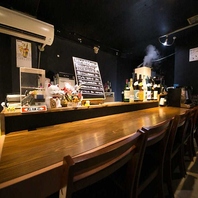 気軽に立ち寄れるカウンター席