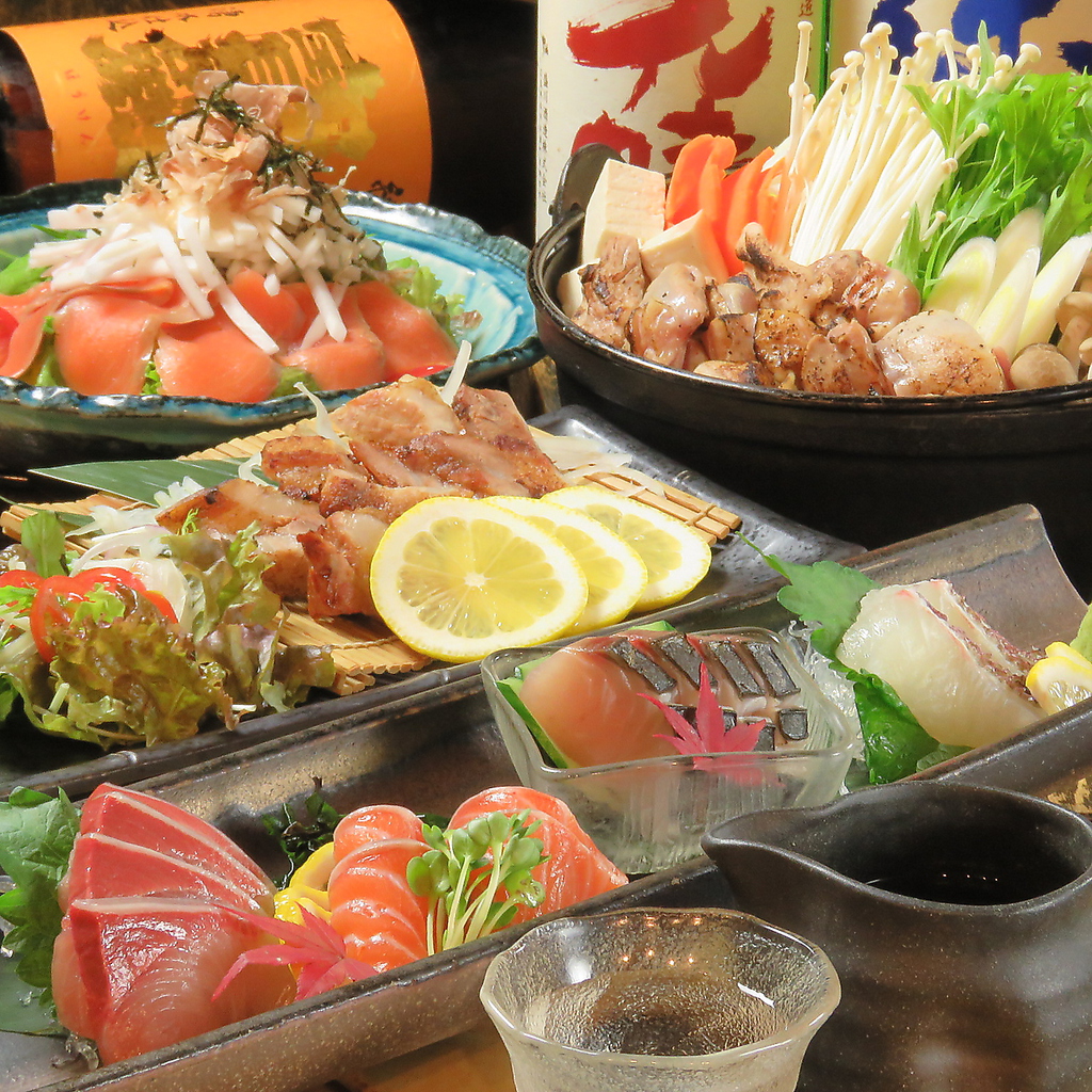 新鮮な魚介が大集合★2時間飲み放題コース3000円以上でお楽しみ頂けます！