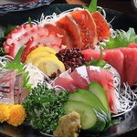 鮮度自慢の刺身の盛り合わせ
