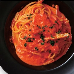 渡り蟹のトマトクリームパスタ