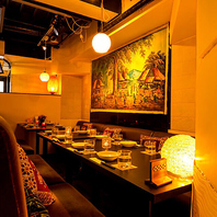 広々とした個室は最大80名様までご案内可能！貸切も◎