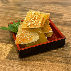 大根の皮の牡蠣醤油漬け