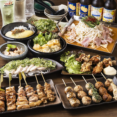 【新鮮な地鶏が味わえる!!】飲み放題コース3900円から／大阪駅前第二ビル地下1階