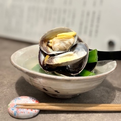 厚岸産　春あさり貝の日本酒蒸し