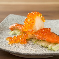 銀鮭のいくらおろしかけ