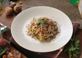 料理メニュー写真&nbsp;【数量限定】トリュフ香るポルチーニとパンチェッタのクリームパスタ
