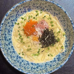 たらこととびこの和風カルボナーラ