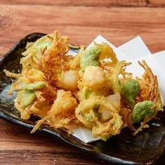 そらまめとエビの一口かき揚げ