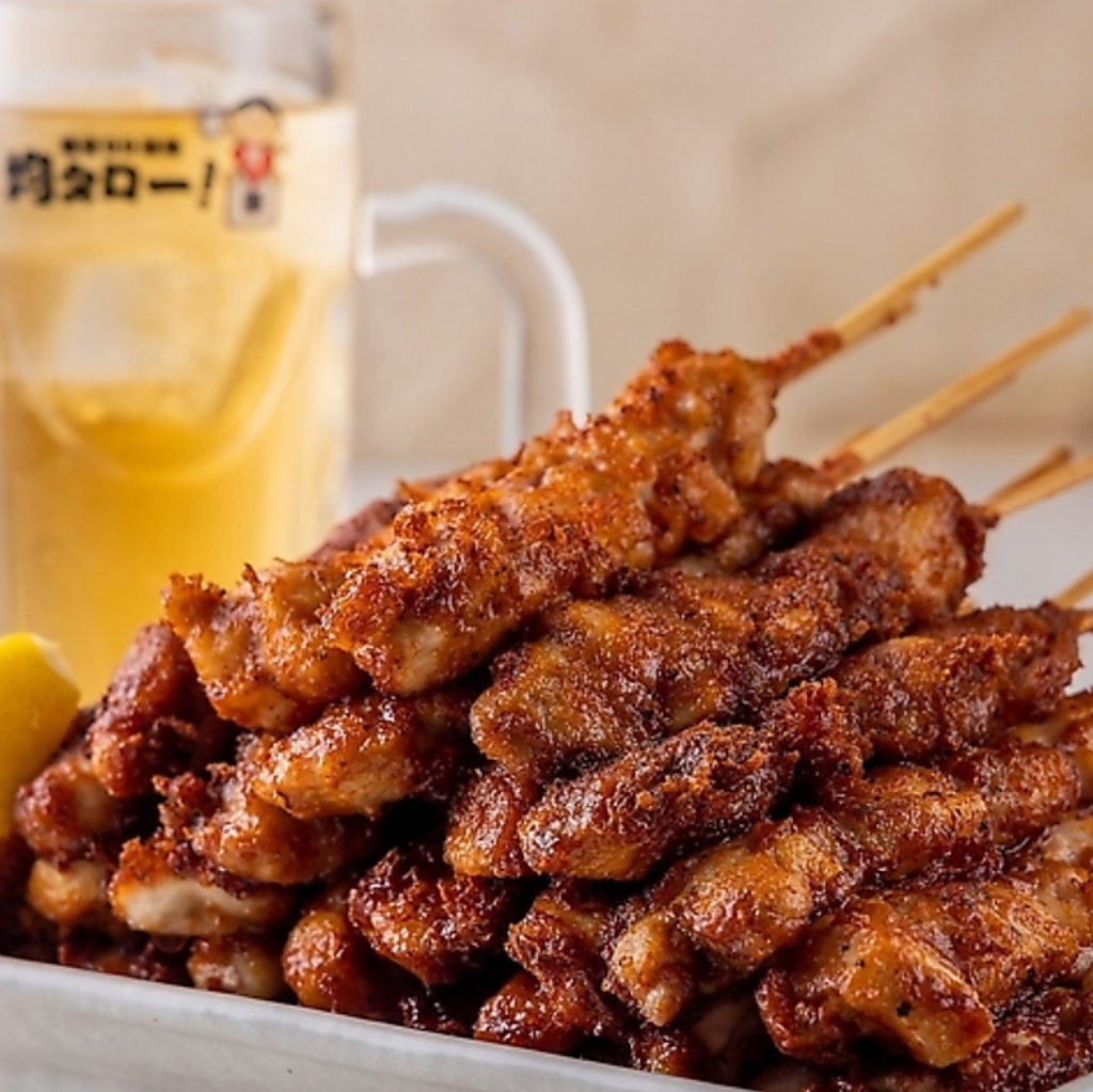 唐揚げ串は当店メニューで最安値！やみつきになること間違いなし♪ビールとの相性もばっちりです◎