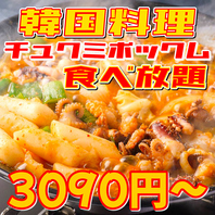 韓国屋台ピンナダ1軒で様々な自慢の韓国料理が食べ放題