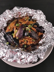 鉄板ナス 　fried eggplant with iron plate