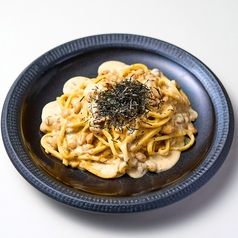 納豆のりクリームパスタ