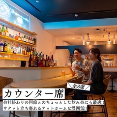 当店のカウンター席は8席ご用意しており、おひとり様でも気軽にご利用いただけます。会社終わりの同僚とのちょっとした飲み会にも最適です。サクッと立ち寄れるアットホームな雰囲気で、少人数でリラックスしながらお楽しみいただけます。ぜひお気軽にお立ち寄りください！