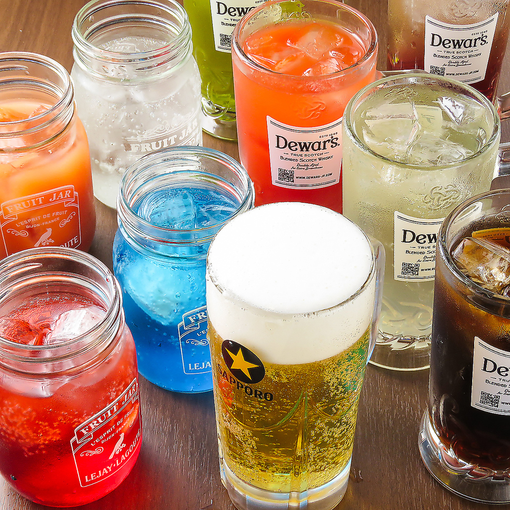 人気メニュー強炭酸ハイボールあり◎単品飲み放題として2時間ご利用いただくことも可能です♪