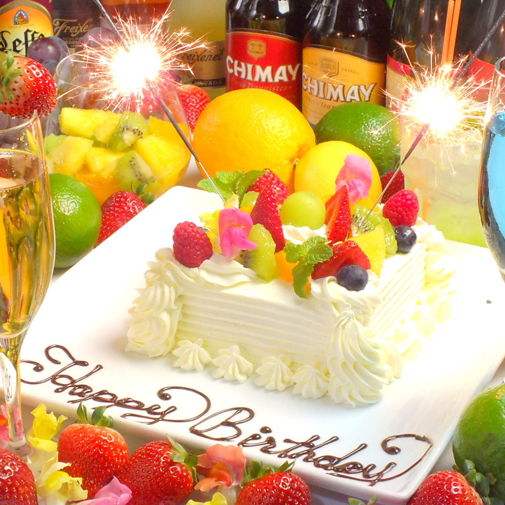 お誕生日会に大切なケーキ★お誕生日コース2名様～どうぞ♪